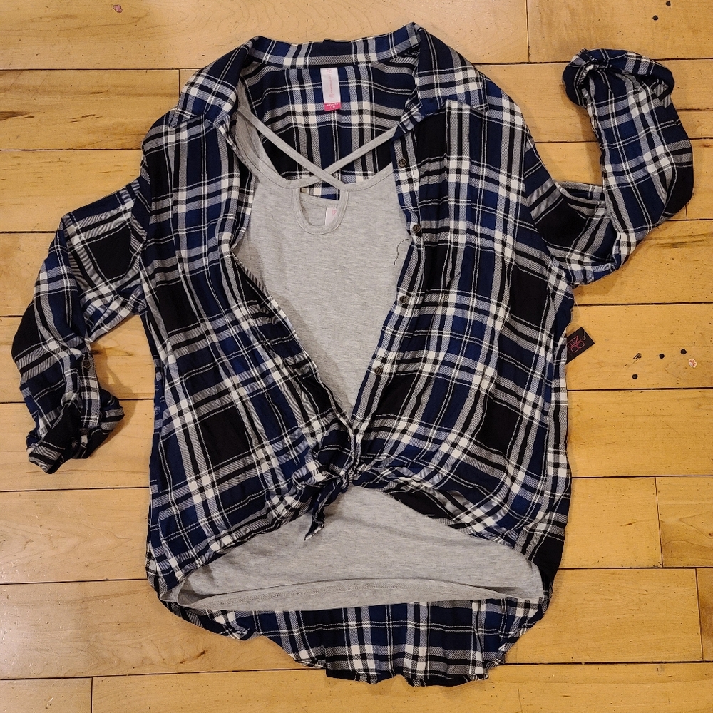 Flannel and tank combo